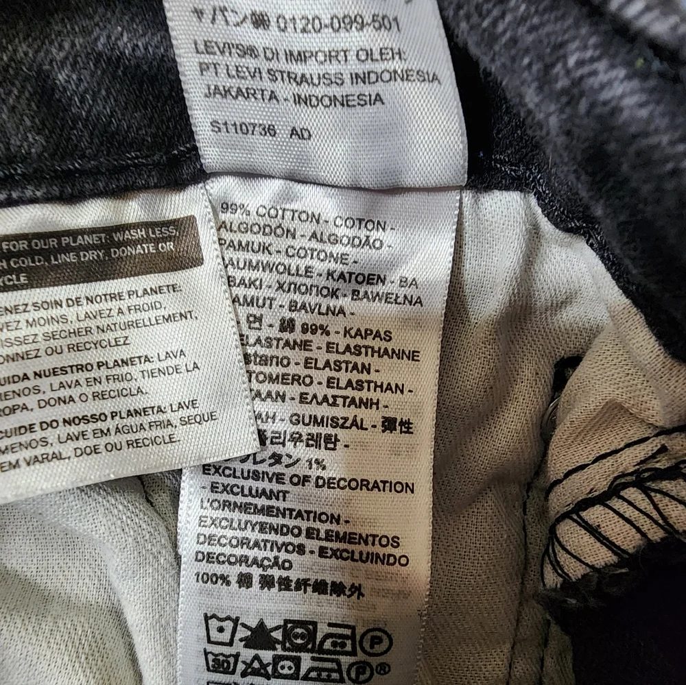 Levi's 511 Jeans Men's 29x30 Slim Fit Stretch Black 29 X 30 - Picture 7 of 9